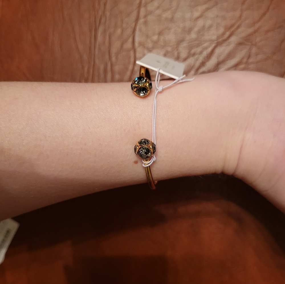 Kate Spade Lady Marmalade Gold Tone Hinged Bracelet, New With Tags